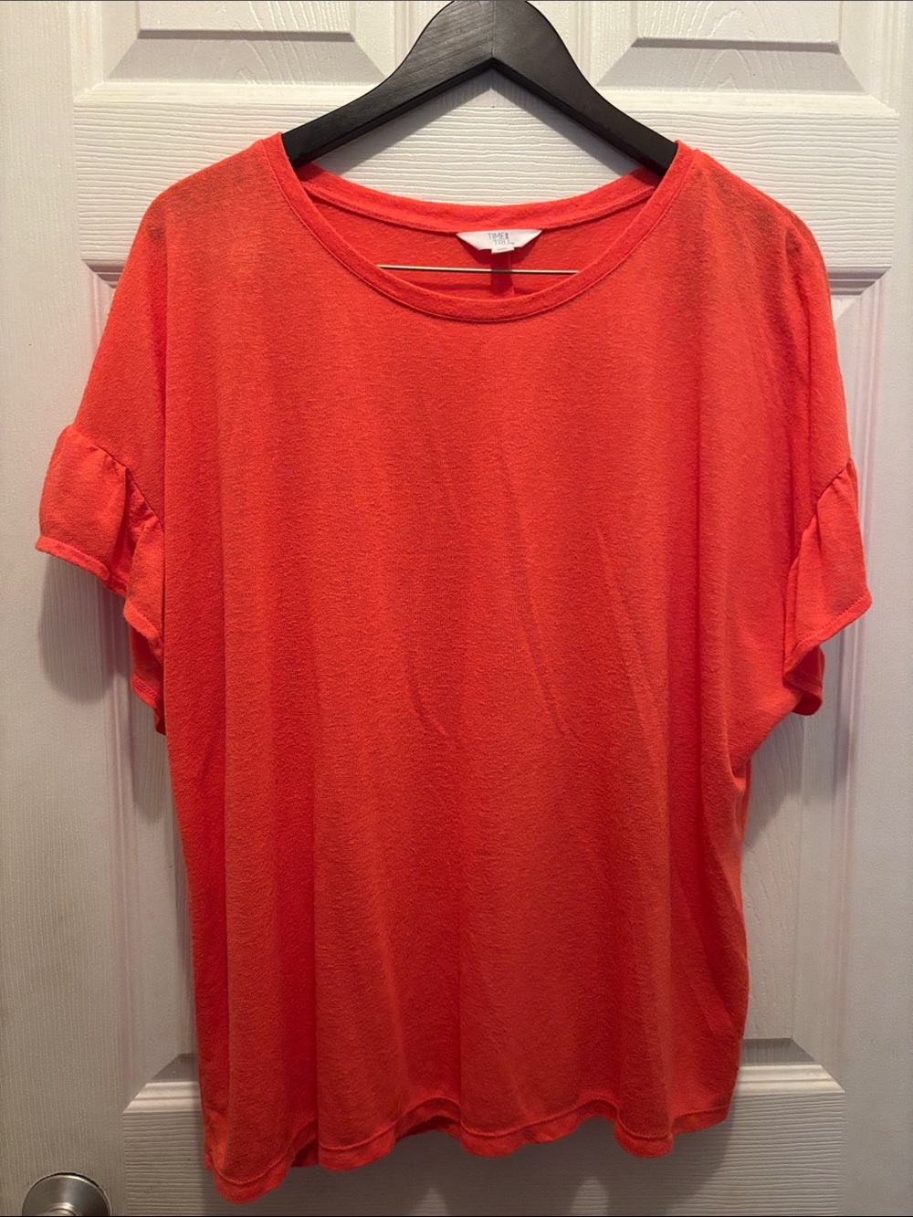 Time and Tru Coral Short Sleeve Crewneck Tee